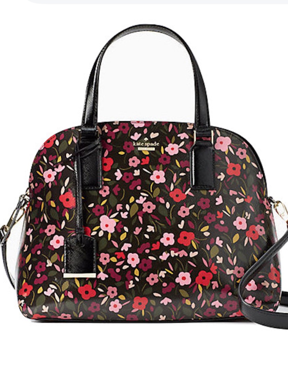 Kate Spade New York Cameron Street Boho Lottie Floral Print Black Pink